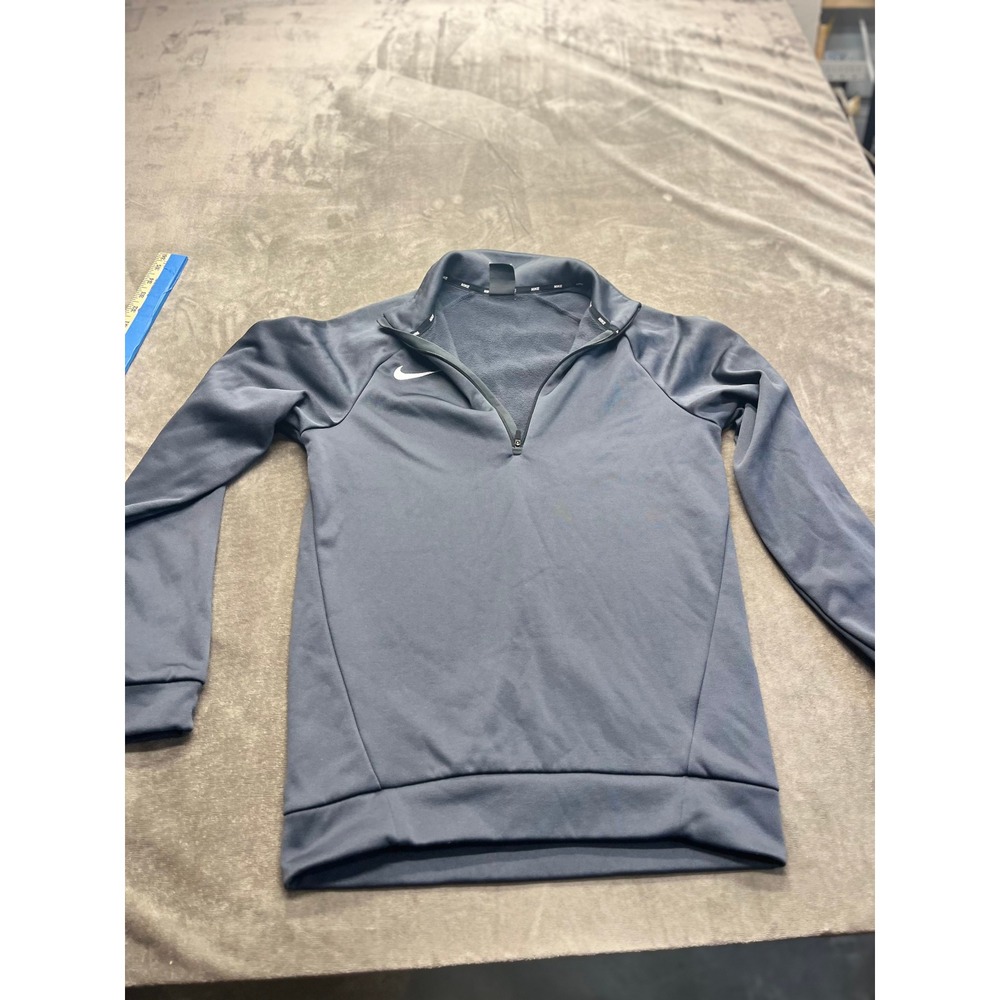 Nike Dri-FIT Womens XS Quarter Zip Pullover Gray Fleece Lined Training Top